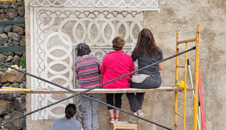 La Orotava acoge un curso práctico sobre la reproducción de esgrafiados del patrimonio arquitectónico canario