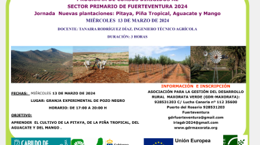 Cabildo de Fuerteventura y GDR Maxorata forman a los profesionales del sector primario en cultivo de vid y nuevas plantaciones