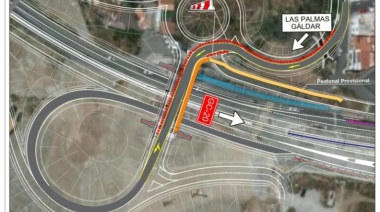 Obras Públicas desvía el tráfico de la bajada de Hoya de San Juan hacia la GC-20 dirección Las Palmas