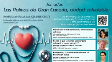 El Ayuntamiento inicia este miércoles las jornadas 'Las Palmas de Gran Canaria, ciudad saludable' en la Universidad Popular