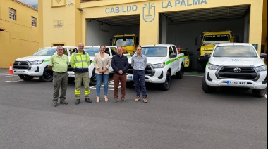 El Cabildo de La Palma refuerza el servicio contra incendios con cuatro nuevos vehículos de intervención rápida