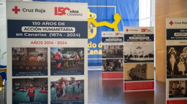 El Cabildo acoge una exposición fotográfica que celebra los 150 años de historia de Cruz Roja en Canarias