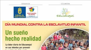 El Cabildo de Gran Canaria celebrará el Día contra la esclavitud infantil con una conferencia del fundador de Educanepal