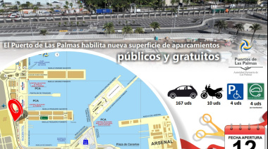 La Autoridad Portuaria de Las Palmas habilita 185 plazas de aparcamiento público gratuito para la ciudadanía