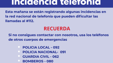 El 112 Canarias informa de una incidencia en la red nacional de telefonía que afecta a las llamadas del 112