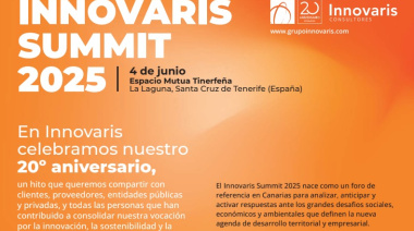 Innovaris Summit 2025 reunirá en Tenerife a líderes del desarrollo sostenible, la transformación digital y la estrategia territorial