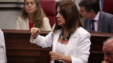 Carmen Hernández defiende la protección del profesorado interino canario en el Parlamento