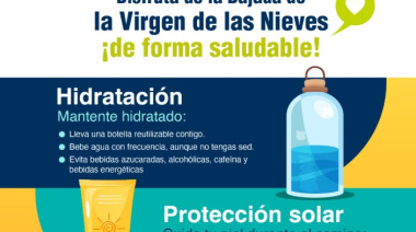 Sanidad recuerda cómo evitar riesgos para la salud durante la Bajada de la Virgen de las Nieves en Las Nieves
