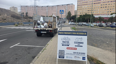 El Ayuntamiento de Las Palmas de Gran Canaria instala en 23 barrios el punto de acopio transitorio de trastos, enseres y escombros durante julio