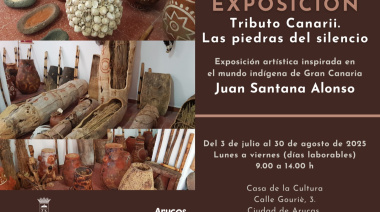 Arucas invita a visitar la exposición “Tributo Canarii. Las Piedras del Silencio”, del artista Juan Santana Alonso