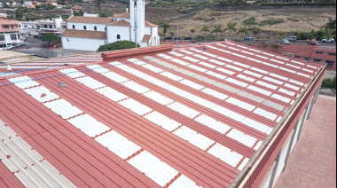 El Ayuntamiento de La Laguna finaliza las obras de acondicionamiento de la cubierta del pabellón de Valle de Guerra