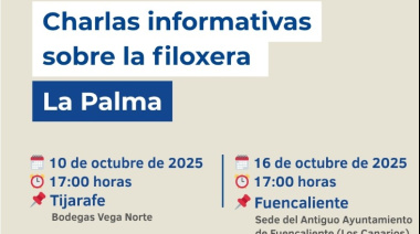 El Gobierno de Canarias y el Cabildo de La Palma organizan en la isla dos charlas informativas sobre la filoxera