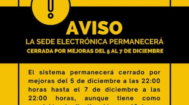 La Sede Electrónica del Ayuntamiento de La Oliva permanecerá cerrada por mejoras del 5 al 7 de diciembre como fecha máxima