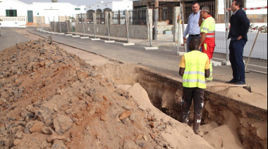 Avanza la ejecución del saneamiento de Uga en Yaiza