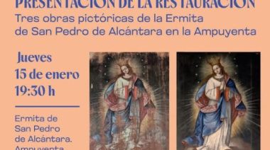 La Ermita de San Pedro de Alcántara acoge la presentación de la restauración de tres de sus cuadros históricos