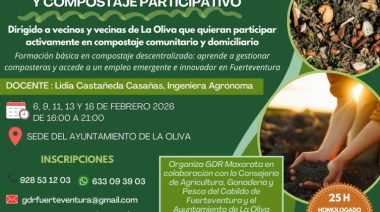 Cabildo de Fuerteventura y GDR Maxorata impulsan el curso “Operador de Compostaje y Compostaje Participativo” para apostar por la sostenibilidad