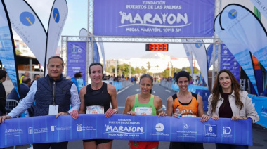 Fran Cabrera y Ana Boullón imponen su ritmo en la Media Maratón Fundación Puertos de Las Palmas y se alzan con el título regional