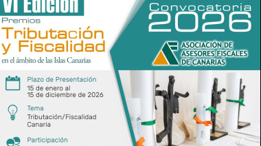 La Asociación de Asesores Fiscales de Canarias (AFC) convoca la VI Edición de sus premios