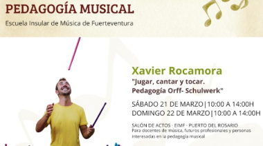 La Escuela Insular de Música de Fuerteventura ofrece unas jornadas de pedagogía musical los días 20, 21 y 22 de marzo