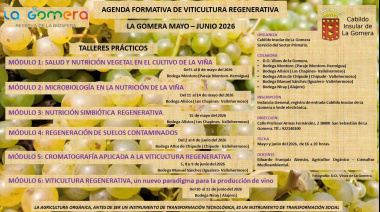 El Cabildo de La Gomera impulsa una agenda formativa en viticultura regenerativa durante los meses de mayo y junio