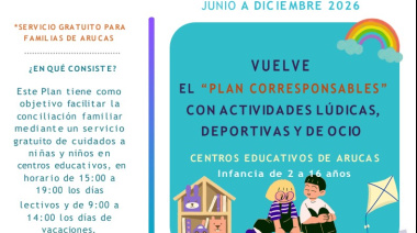 El Ayuntamiento de Arucas renueva su apuesta por la conciliación con el Plan Corresponsables