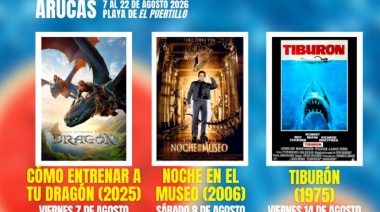 Arucas celebra “Un Verano de Cine” con seis proyecciones gratuitas en la playa de El Puertillo