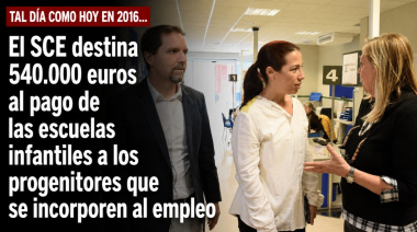 Sucedió tal día como hoy en 2016: El SCE destina 540.000 euros al pago de las escuelas infantiles a los progenitores que se incorporen al empleo
