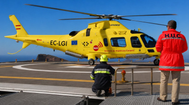 La helisuperficie del HUC acogió 237 aterrizajes de los helicópteros del SUC durante 2025