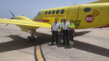 El SUC realiza 559 traslados en su avión medicalizado en los seis primeros meses de 2026