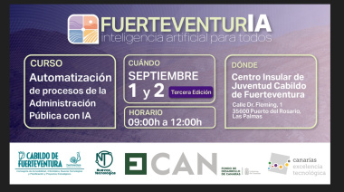 El Cabildo de Fuerteventura impulsa nuevas acciones formativas en inteligencia artificial dirigidas al personal de las administraciones públicas