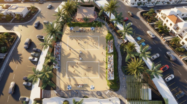 Yaiza construye canchas polivalentes para deportes de arena en Playa Blanca