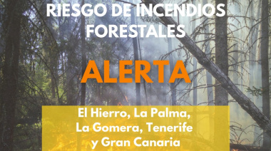 El Gobierno actualiza la situación a alerta por riesgo de incendios forestales en Gran Canaria e islas occidentales