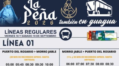 El Cabildo habilita por primera vez líneas directas desde Antigua hacia el norte y sur de la isla con motivo de las Fiestas de La Peña