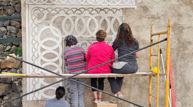 La Orotava acoge un curso práctico sobre la reproducción de esgrafiados del patrimonio arquitectónico canario