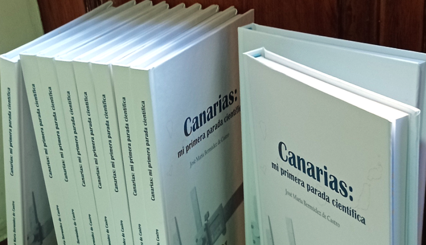 José María Bermúdez de Castro presenta la publicación, ‘Canarias: mi primera parada científica’