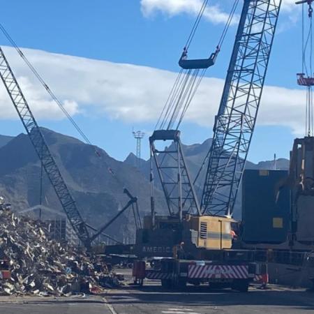 El puerto de Santa Cruz de Tenerife saca de la isla 73.000 toneladas de chatarra