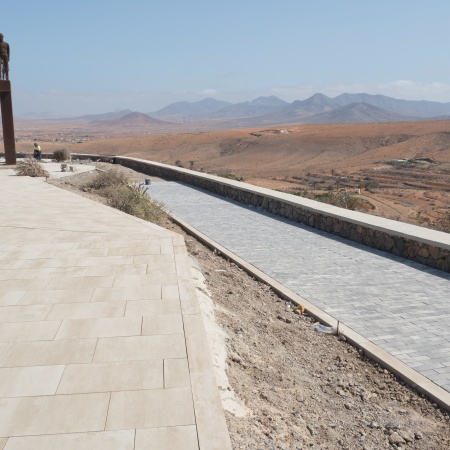 El Cabildo de Fuerteventura avanza las obras para mejorar el Mirador del Valle de Santa Inés