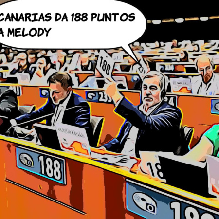 Fernando Clavijo vota por Melody desde Bruselas