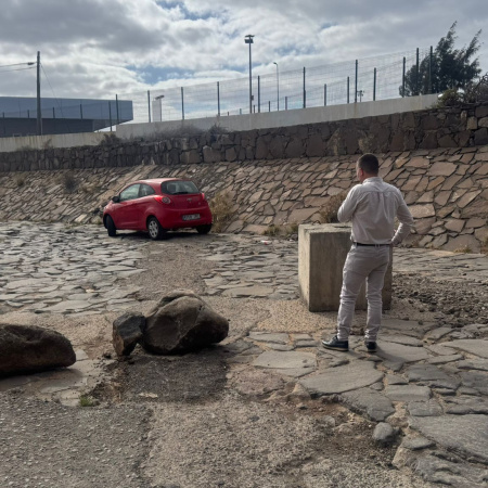 Telde procederá al cierre del tráfico en el canal del Barranco del Draguillo, a la altura de la GC-1