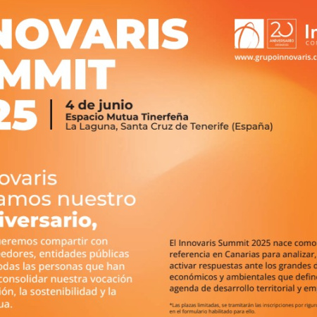 Innovaris Summit 2025 reunirá en Tenerife a líderes del desarrollo sostenible, la transformación digital y la estrategia territorial