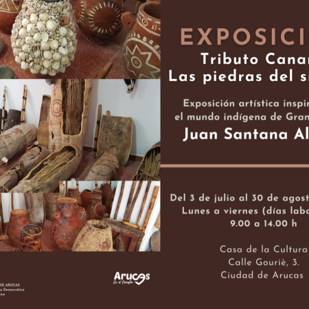 Arucas invita a visitar la exposición “Tributo Canarii. Las Piedras del Silencio”, del artista Juan Santana Alonso