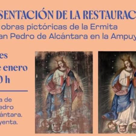 La Ermita de San Pedro de Alcántara acoge la presentación de la restauración de tres de sus cuadros históricos