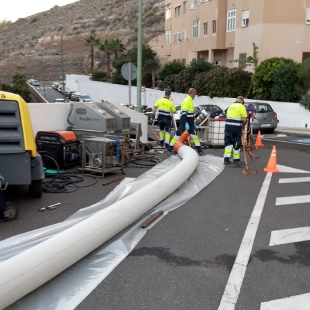 El Ayuntamiento de Las Palmas de Gran Canaria concluye una nueva actuación de saneamiento con tecnología sin zanja en el barrio de Copherfam