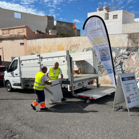 El Ayuntamiento de Las Palmas de Gran Canaria recoge 1.200 kilos de residuos en los Puntos de Acopio Transitorios