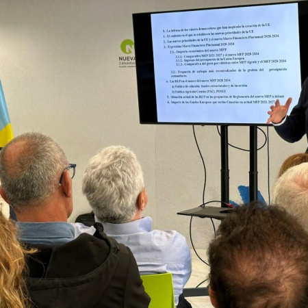 NC analiza el futuro presupuesto europeo y su impacto en Canarias en el primer seminario de su plan formativo