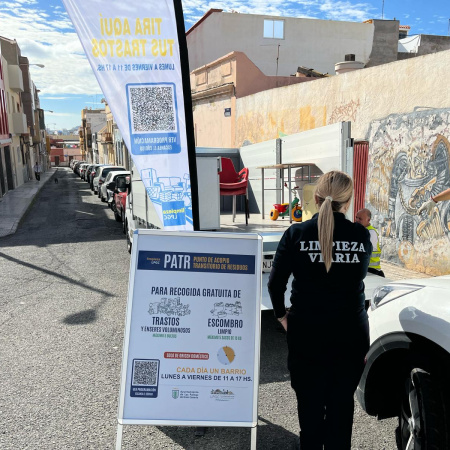 El nuevo sistema de puntos de acopio transitorios del Ayuntamiento de Las Palmas de Gran Canaria recoge en un mes más residuos que en un año