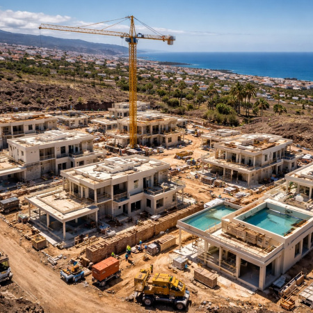 La construcción de viviendas libres en Canarias vuelve a crecer en 2025