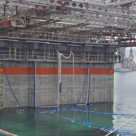 Arrancan los trabajos de construcción de los cajones para el dique Muelle Comercial del Puerto de Puerto del Rosario