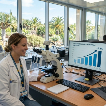 El empleo en ciencia y tecnología mantiene su evolución en Canarias