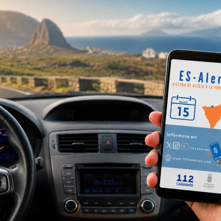 El Gobierno de Canarias realiza este 15 de mayo una prueba de aviso masivo del sistema ES-Alert en Tenerife